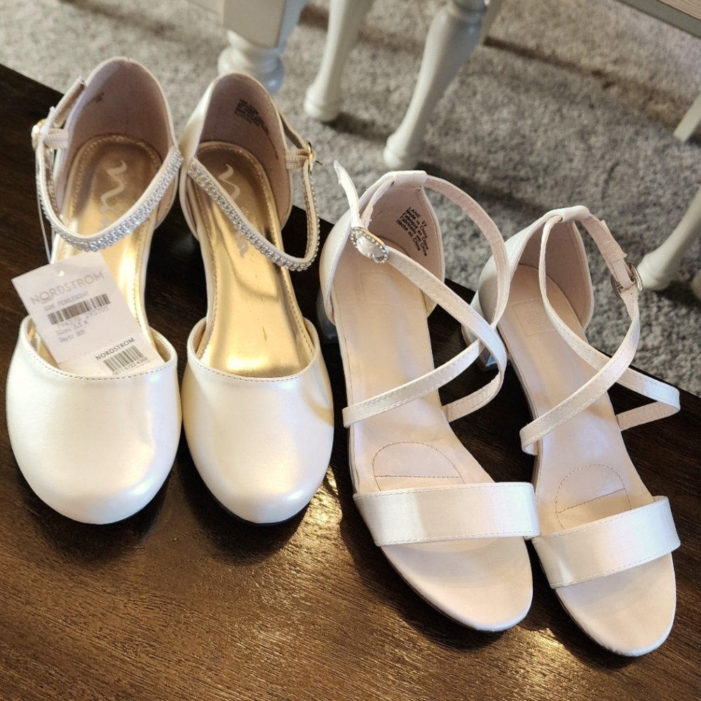DB Studio - David's Bridal girls' ivory dress sandals - 3